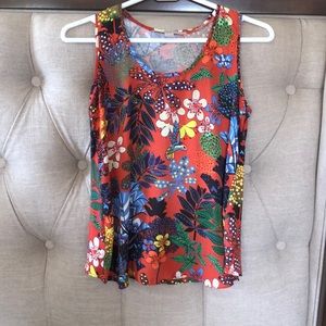 Loft mixed media tank top